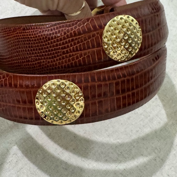 Laura Biagiotti Vintage Italian Cowhide Belt - Picture 3 of 10